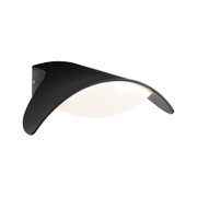 Schwarze Wandlampe aus Metall mit weißem Diffusor für moderne Innenbeleuchtung
