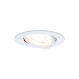 White recessed spotlight made of plastic with adjustable LED lamp for flexible lighting