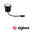 Plug & Shine Encastré de sol LED Smart Home Zigbee 3.0 RGBW Spot individuel IP67 RGBW+ 3,7W Argent Spot encastré au sol rond en plastique noir avec bord en acier inoxydable et câble pour éclairage extérieur