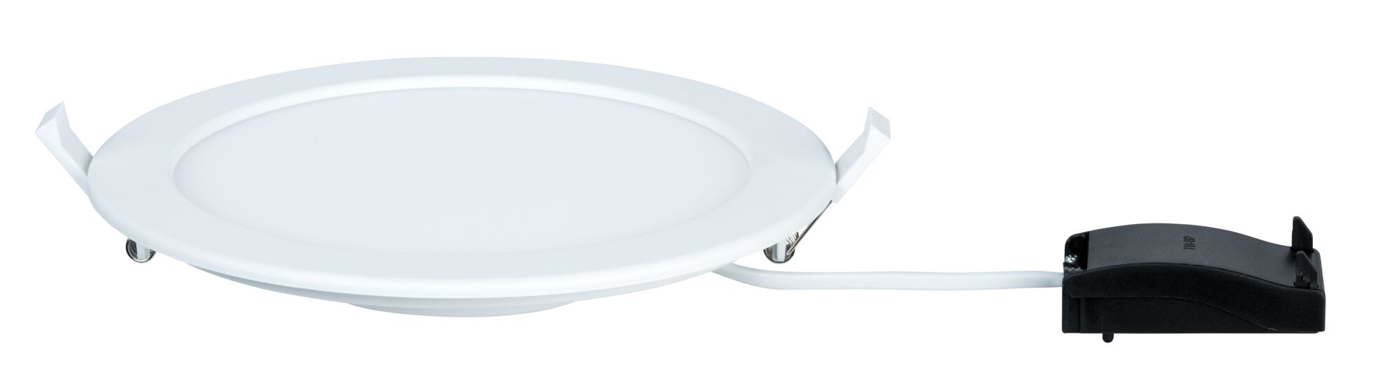 Rond wit LED-inbouwpaneel met zwarte driver, energiezuinige plafondlamp voor binnen