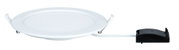 Round white LED recessed panel with black driver, energy-saving indoor ceiling light