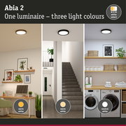 Abia 2 ceiling light with three selectable light colours warm white, neutral white, and daylight