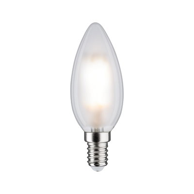 Mattweiße LED-Kerzenlampe mit E14-Fassung aus Glas für energiesparende Beleuchtung
