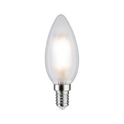 Ampoule LED bougie blanche givrée avec culot E14 en verre pour éclairage économique