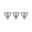12 V Standard LED Reflector GU5,3 3-piece set 3x450lm 3x6W 2700K Chrome Three silver LED reflector bulbs with GU5.3 base for energy-efficient lighting