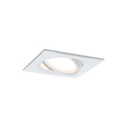 Weißer quadratischer Einbaustrahler aus Metall mit schwenkbarem LED-Licht für moderne Innenbeleuchtung