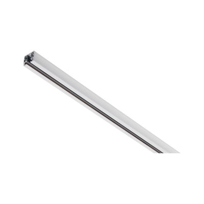 Profil en aluminium blanc pour bande LED avec rail noir, accessoire d'éclairage moderne