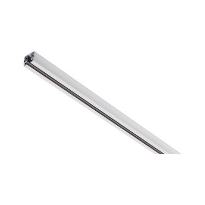 Profil en aluminium blanc pour bande LED avec rail noir, accessoire d'éclairage moderne