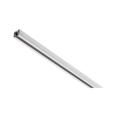 Profil en aluminium blanc pour bande LED avec rail noir, accessoire d'éclairage moderne