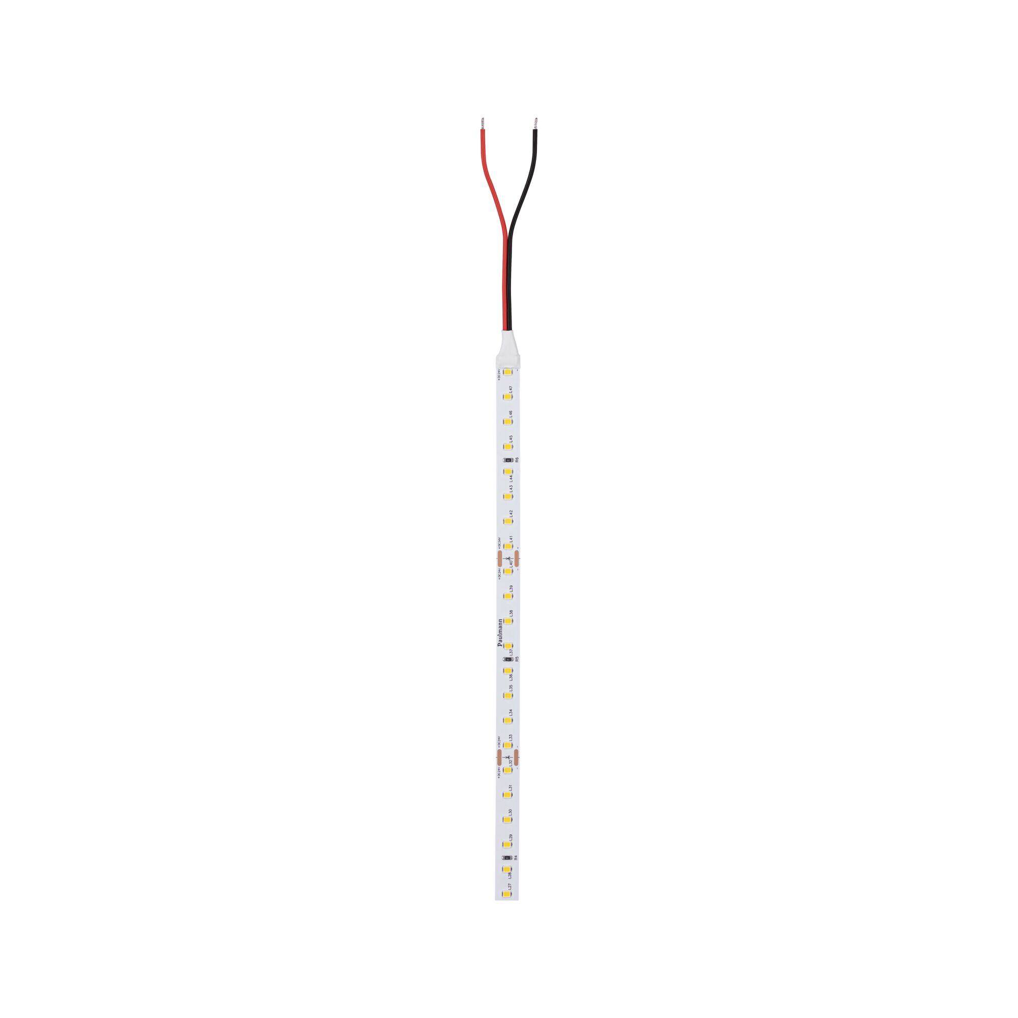 Bande LED avec LEDs blanches et fils rouge et noir pour solutions d'éclairage polyvalentes
