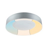 Round ceiling light in grey metal with adjustable color temperature for modern home lighting