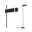 LED Floor luminaire 3-Step-Dim Jagun 2700K 1250lm 20,4W Anthracite Felt/Plastic/Metal Modern floor lamp with black felt shade and metal frame, dimmable LED light for living room.