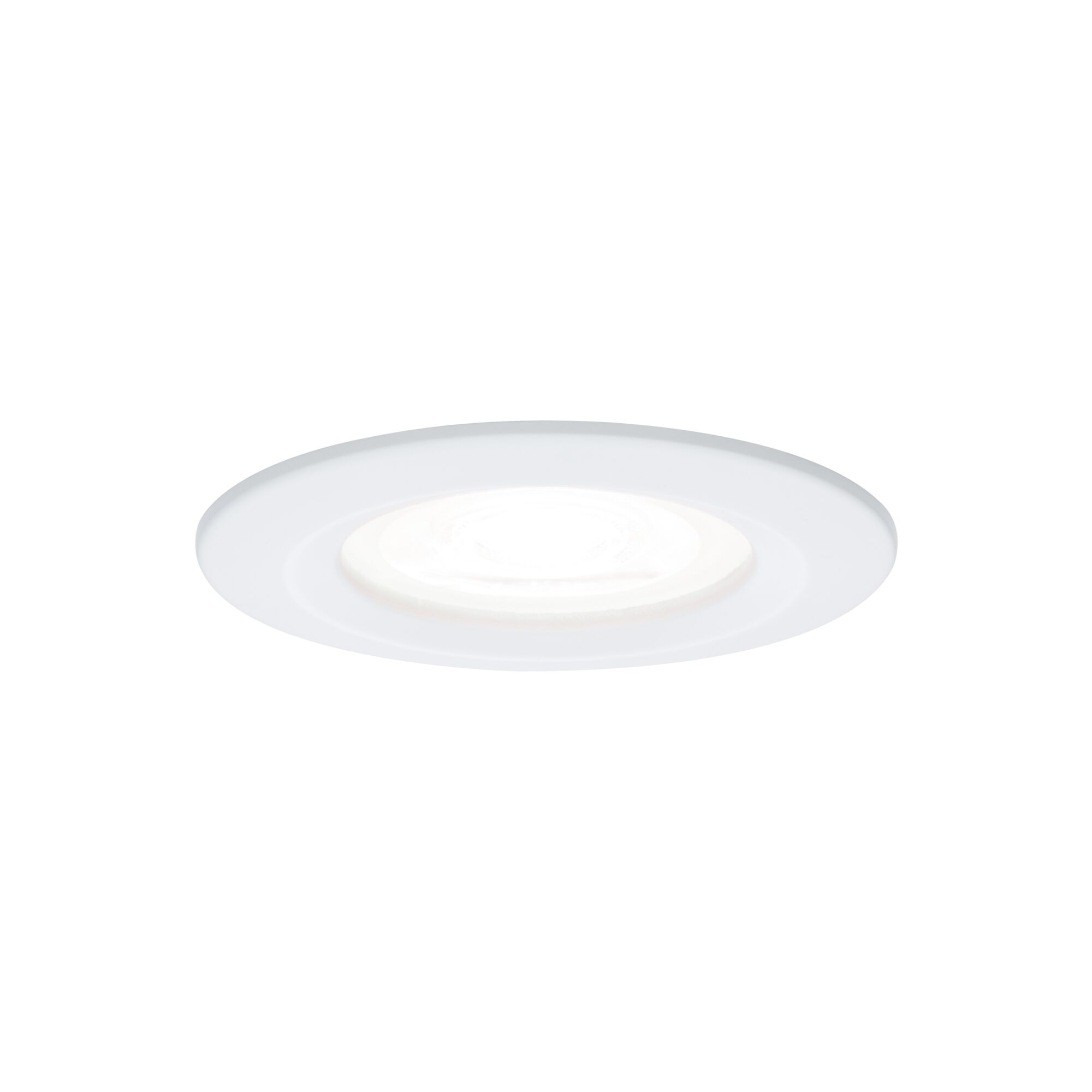 Round white LED recessed light made of plastic for energy-saving ceiling illumination
