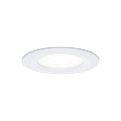 Round white LED recessed light made of plastic for energy-saving ceiling illumination