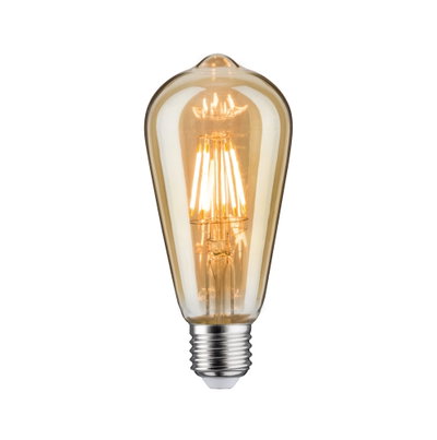 Vintage LED-pære med ravfarvet glas og E27-fatning til dekorativ belysning