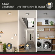 Panneau LED Abia 2 White Select Détecteur de mouvement crépusculaire (HF) carré 170x170mm 9,5W 1100lm White Select Chrome mat