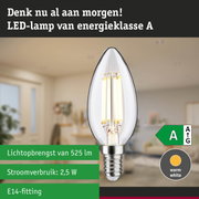 Transparante kaarsvormige LED-lamp met warm wit licht en ultra-efficiënte energiebesparing
