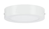 Rund hvid LED-loftlampe i metal og plastik til moderne indendørs belysning