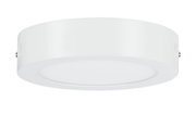 Plafonnier LED rond blanc en métal et plastique pour éclairage intérieur moderne