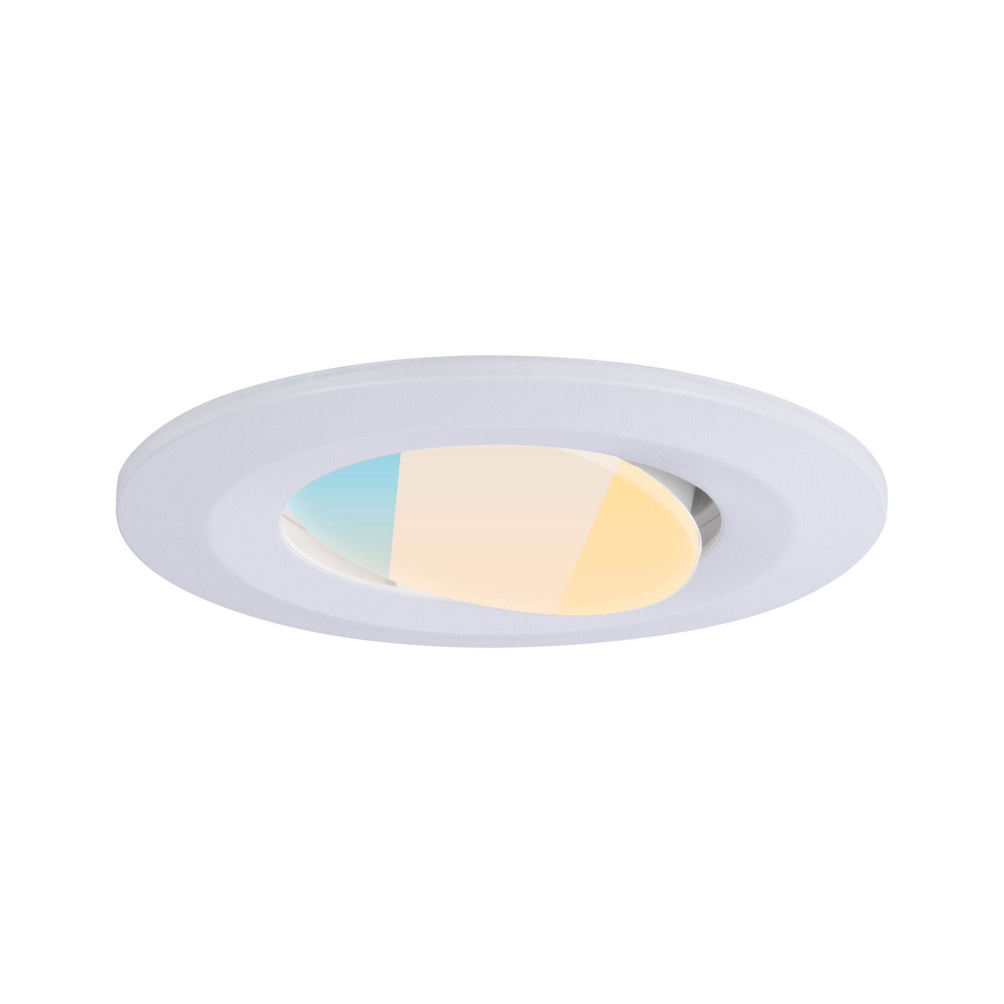 Ronde witte LED-inbouwspot met verstelbare hoek en dimbare kleurtemperatuur