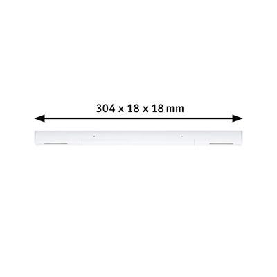 Witte LED-lichtbalk van kunststof van 304 x 18 x 18 mm voor moderne verlichting