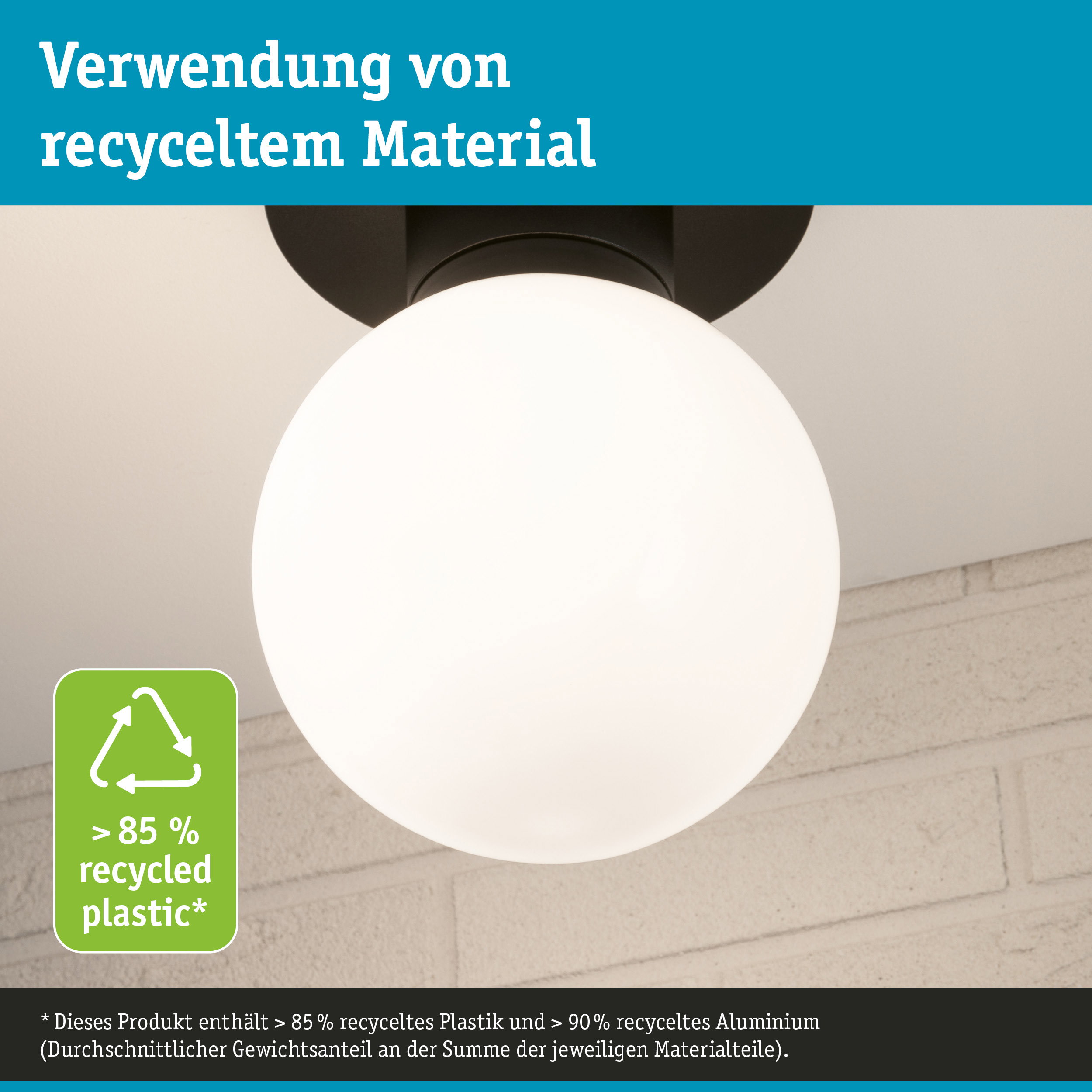 ModuShine Schirm Taleno IP44 kugelförmig Anthrazit/Weiß