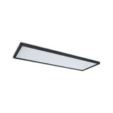 Flache rechteckige LED-Deckenleuchte mit schwarzem Rahmen und weißem Diffusor für moderne Beleuchtung