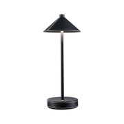 Schwarze Tischlampe mit Lederbezug und weißer Naht, moderner LED-Schreibtischleuchte für stilvolle Beleuchtung