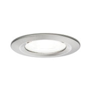 Rundes Einbaustrahler-Gehäuse aus gebürstetem Aluminium in Silber für LED-Beleuchtung