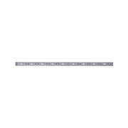 Long LED light strip with white LEDs on grey base for versatile lighting applications