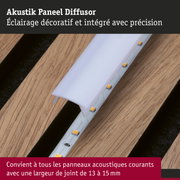 Diffuseur panneau acoustique avec éclairage LED intégré pour une lumière décorative précise sur bois