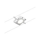 Witte LED-kabelspot met vierkante metalen behuizing voor moderne verlichtingssystemen