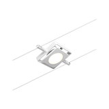Weißer LED-Seilstrahler mit quadratischem Gehäuse aus Metall für moderne Beleuchtungssysteme