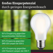 Weiße LED-Glühbirne mit E27-Fassung zeigt hohes Einsparpotenzial bei Energieverbrauch