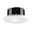 Adaptateur pour suspensions diamètre encastrement 68mm alu tourné 92mm Blanc dépoli Boîtier rond de spot LED encastré blanc avec dissipateur thermique noir en plastique et métal.