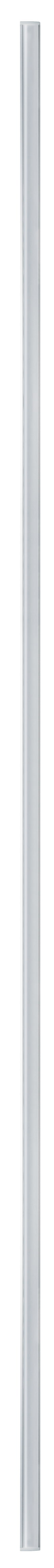 Schlanke weiße LED-Leuchte mit klarer Abdeckung, energiesparende Lichtleiste für Innenräume.