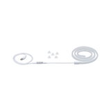 White LED Neon Flex light strip with USB connector and plastic mounting clips