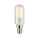LED bulb with clear glass and warm white light, energy-saving lamp for home lighting.