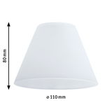 White glass lampshade 110 mm diameter and 80 mm height for modern lighting fixtures