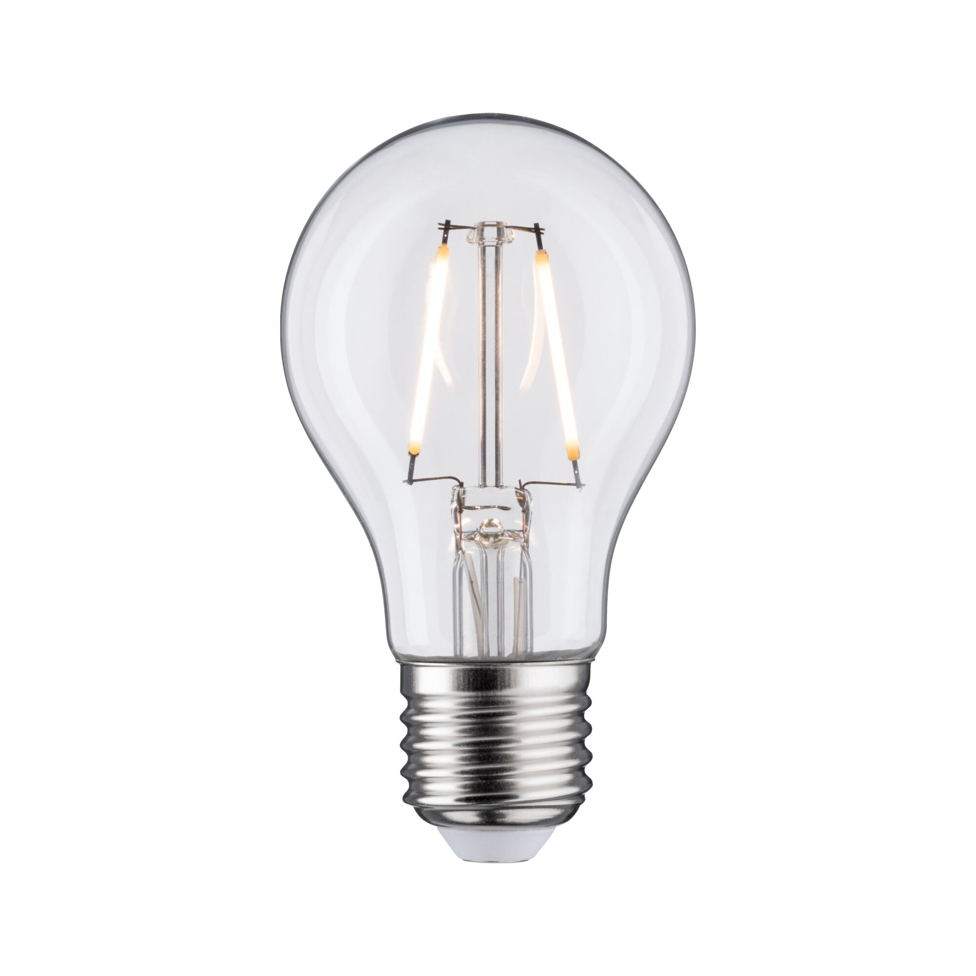 Filament 230V LED Birne E27 250lm 3W 2700K Klar Klassische LED-Glühbirne mit transparentem Glas und silbernem Sockel für energiesparende Beleuchtung