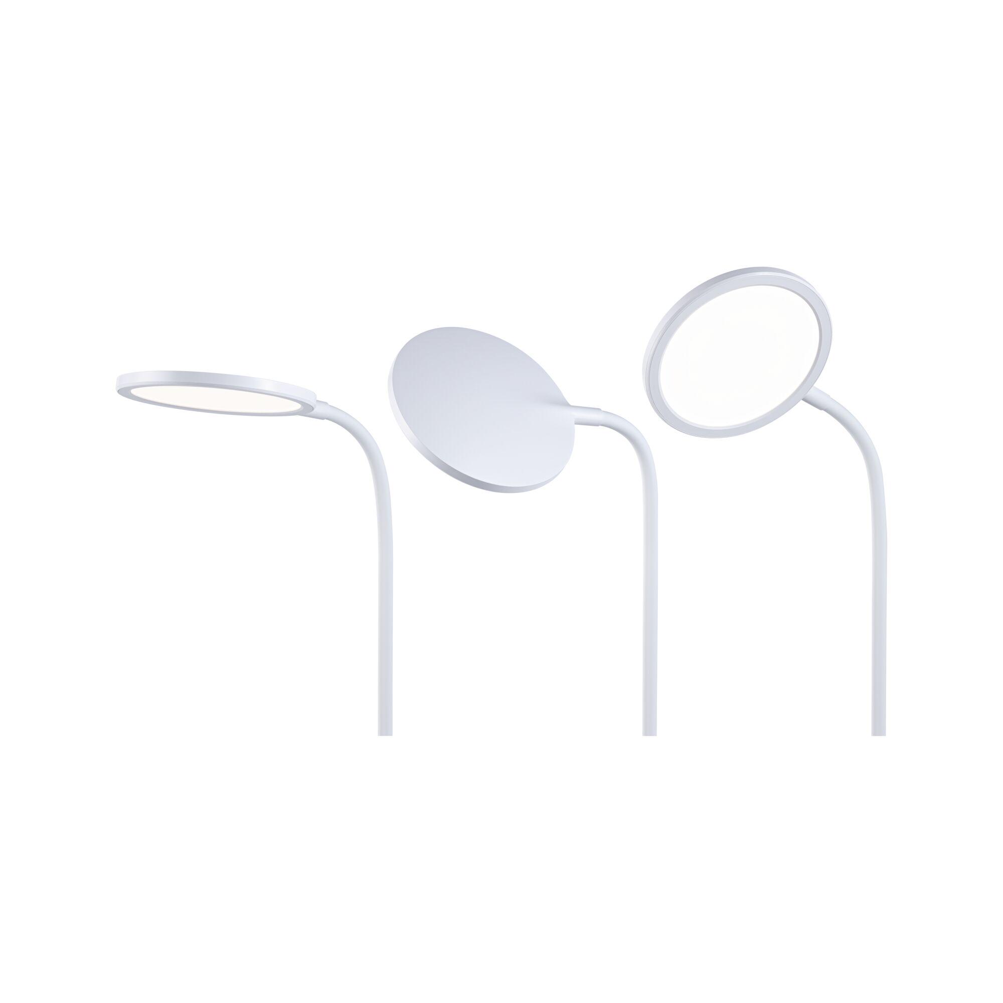 White LED wall lamp with three round plastic light panels for modern home lighting