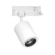 Weißer LED-Spot aus Metall mit schwenkbarem Kopf für moderne Innenbeleuchtung