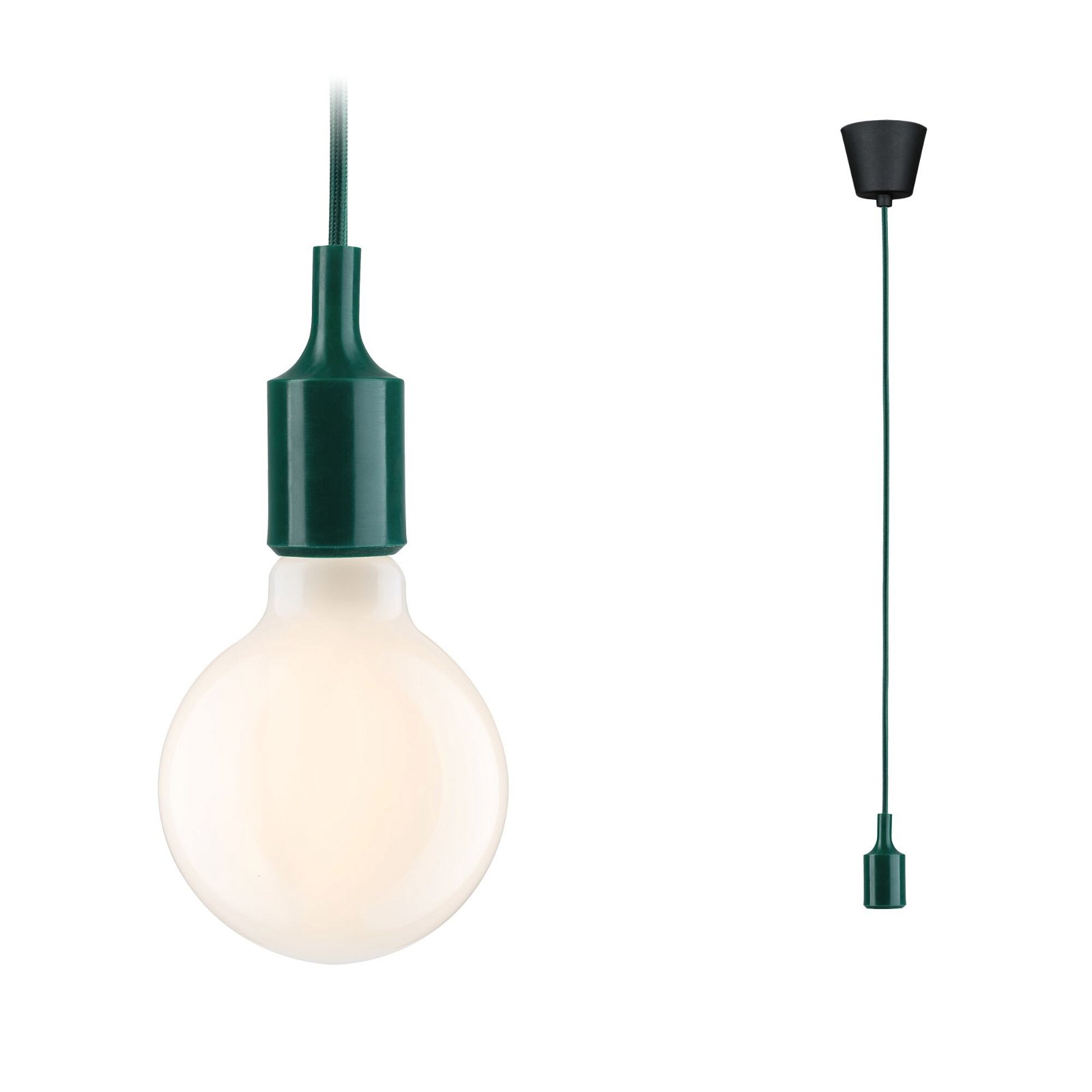 Neordic Hanglamp Ketil E27 max. 60W Groen/Zwart dimbaar Silicon/Kunststof