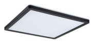 Schwarze quadratische LED-Deckenleuchte mit weißem Diffusor aus Kunststoff für moderne Raumbeleuchtung