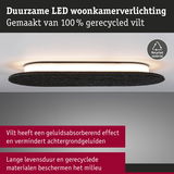 Duurzame LED-woonkamerverlichting van 100% gerecycled donkergrijs vilt met geluidsabsorberende werking
