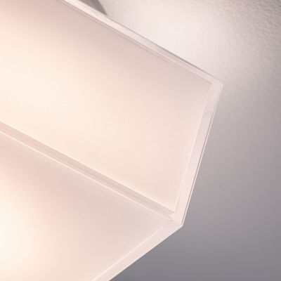 Moderner weißer Deckenleuchte mit rechteckigem Design aus Kunststoff für Wohnräume