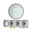 LED Leuchtspiegel Miro IP44 Tunable White 70lm 230V 11,5W Spiegel/Schwarz matt Runder Spiegel mit schwarzem Rahmen und einstellbarer LED-Beleuchtung in 2700K, 4000K und 6500K Lichtfarben