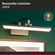 Wandlampe aus gebürstetem Metall mit warmweißer LED-Beleuchtung für Wohnraumbeleuchtung