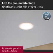 LED Einbauleuchte Suon mit nahtlosem Licht und IP44 Spritzwasserschutz für Badezimmer und Küche