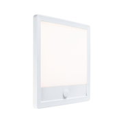 White LED panel with motion sensor made of plastic for energy-efficient room lighting